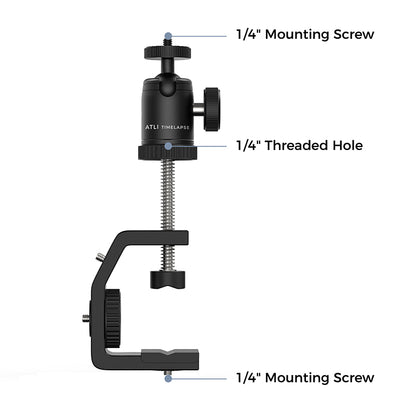304 Stainless Steel C-Clamp and Ball Head