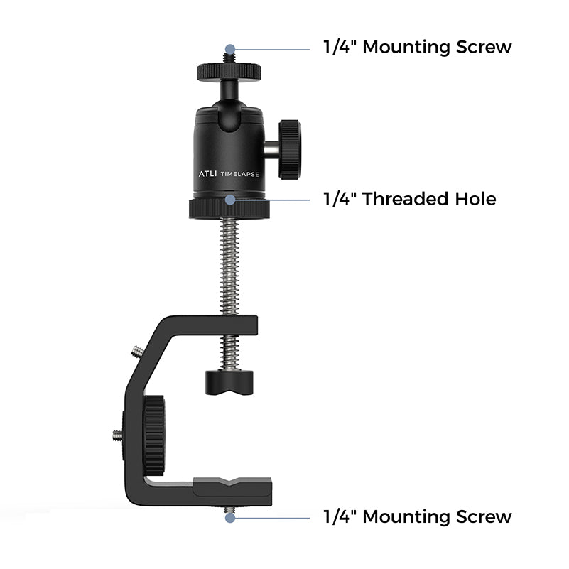 304 Stainless Steel C-Clamp and Ball Head