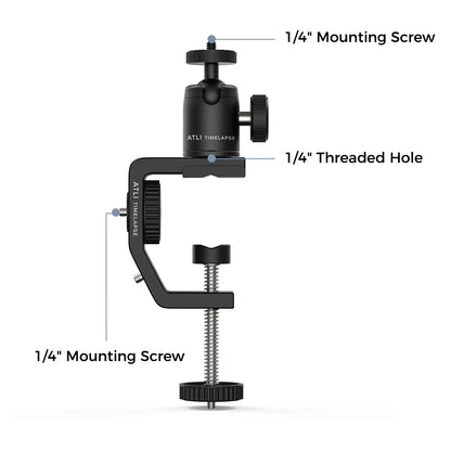 304 Stainless Steel C-Clamp and Ball Head
